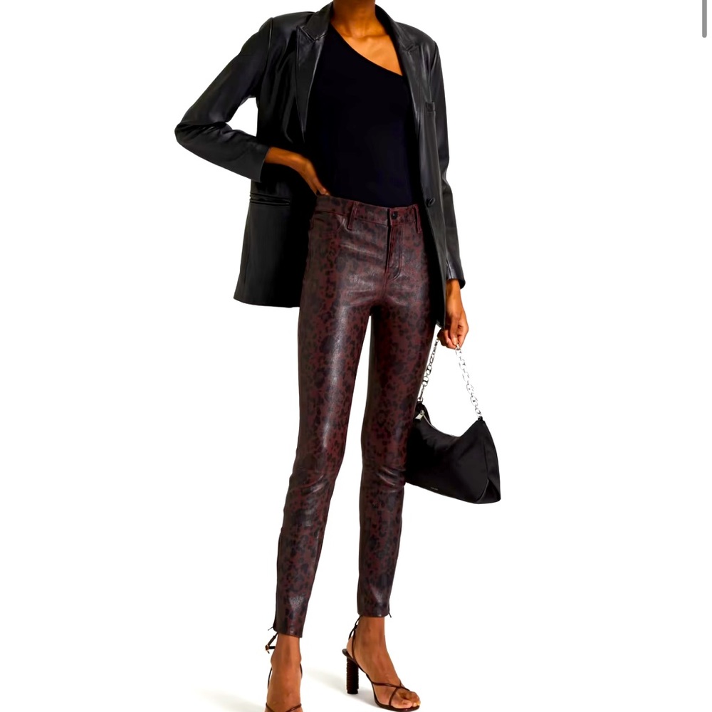 J BRAND
Leopard-print stretch-leather pants 27 retail $1,473